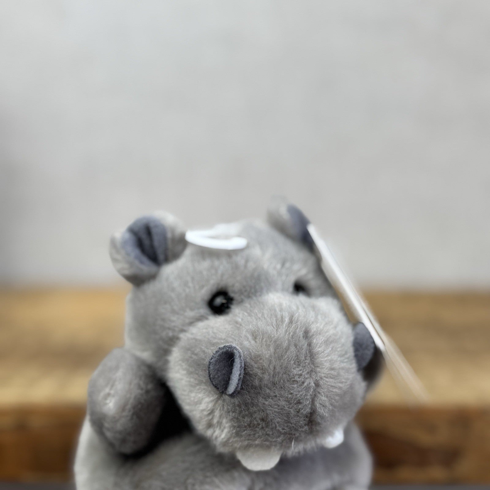 Aurora Hunk Hippo - Mini Grey Hippo Toy New - Palm Pals Mini Beanbag Plush