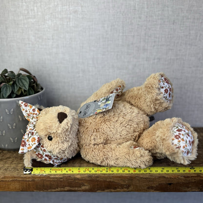 Jellycat "Autumn" Bear - Custom Edward Bear Soft Toy Blossom Print Paws 12" OOAK