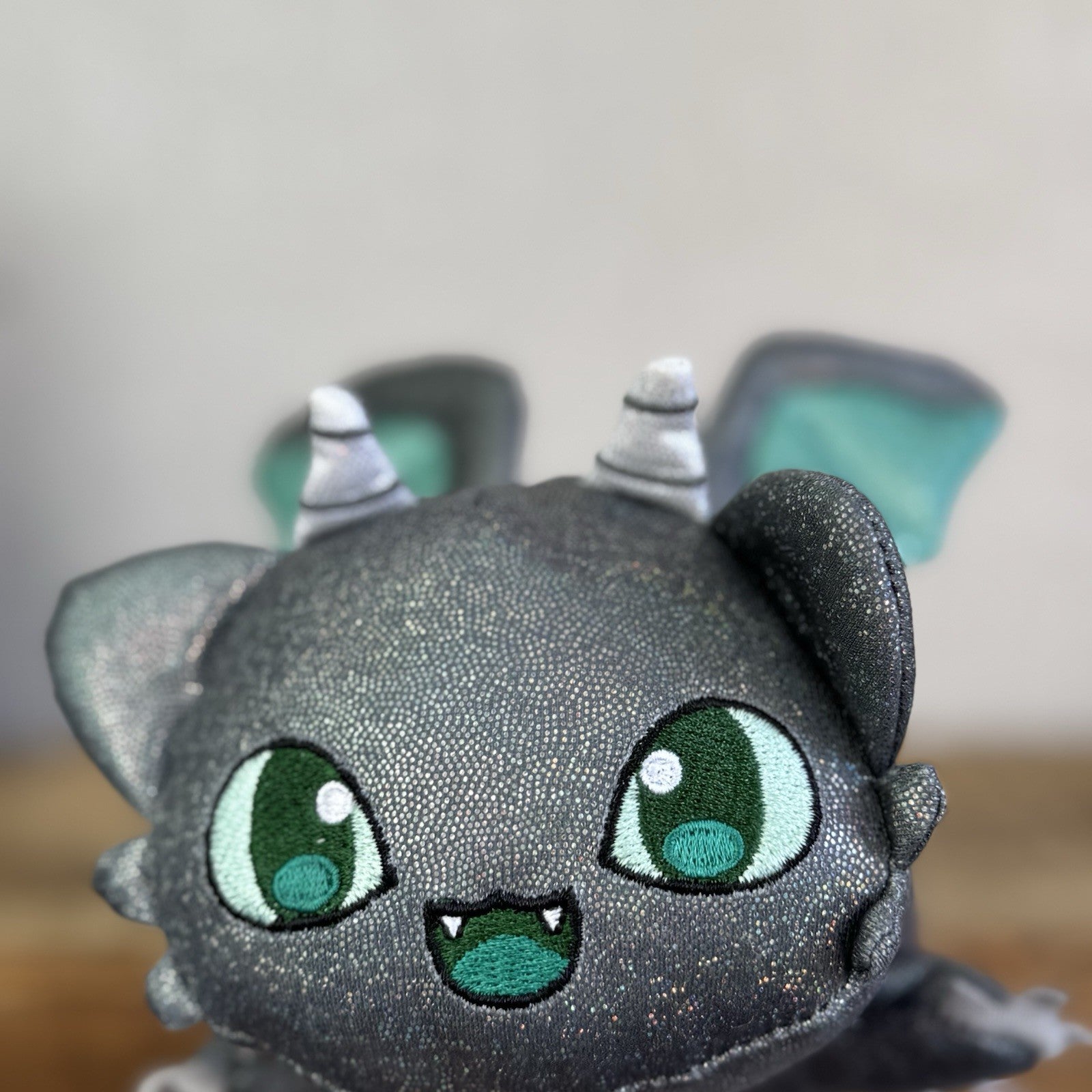 Aphmau MeeMeows - Dragon Cat Grey/Green Sparkly Plush Collectible 5"