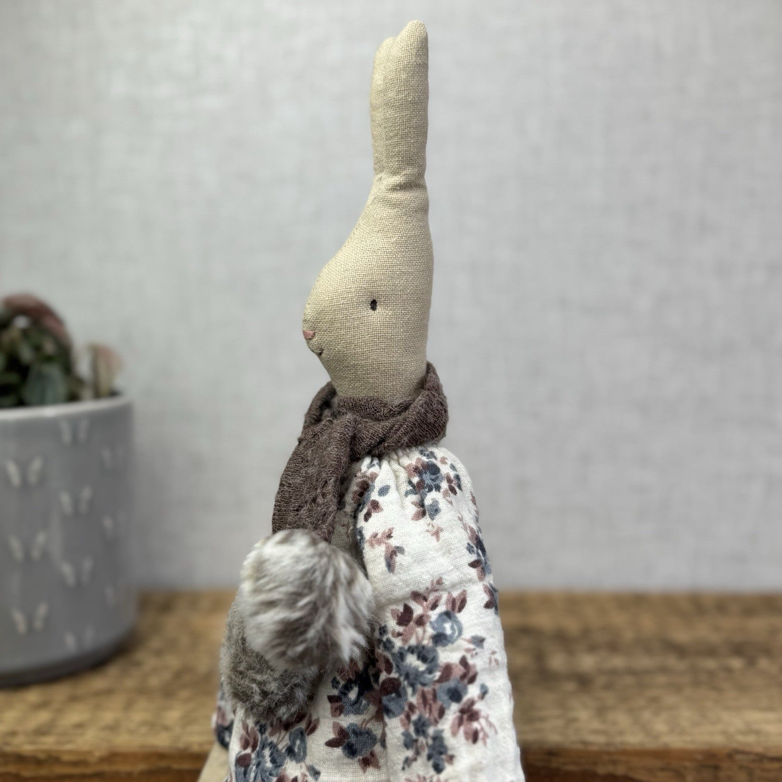 Maileg Medium Winter Rabbit Girl - Red Knit Dress & Fur Boots Retired 2014