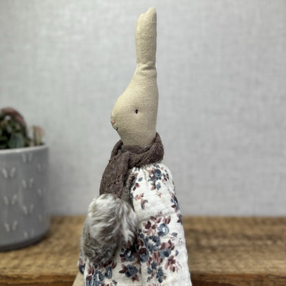 Maileg Medium Winter Rabbit Girl - Red Knit Dress & Fur Boots Retired 2014