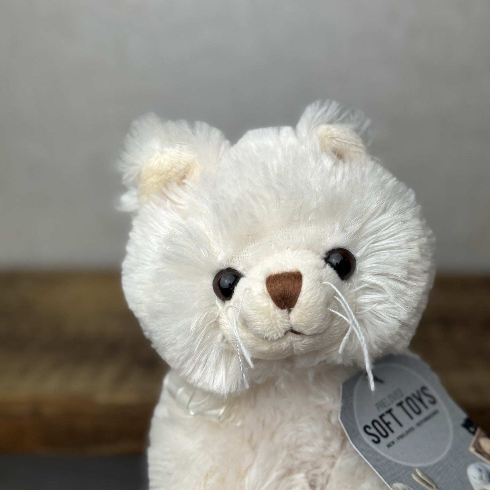 Bukowski Bears - Guccio Cat Small Cream/off White Beanie Cat/kitten Small 10”