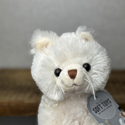 Bukowski Bears - Guccio Cat Small Cream/off White Beanie Cat/kitten Small 10”