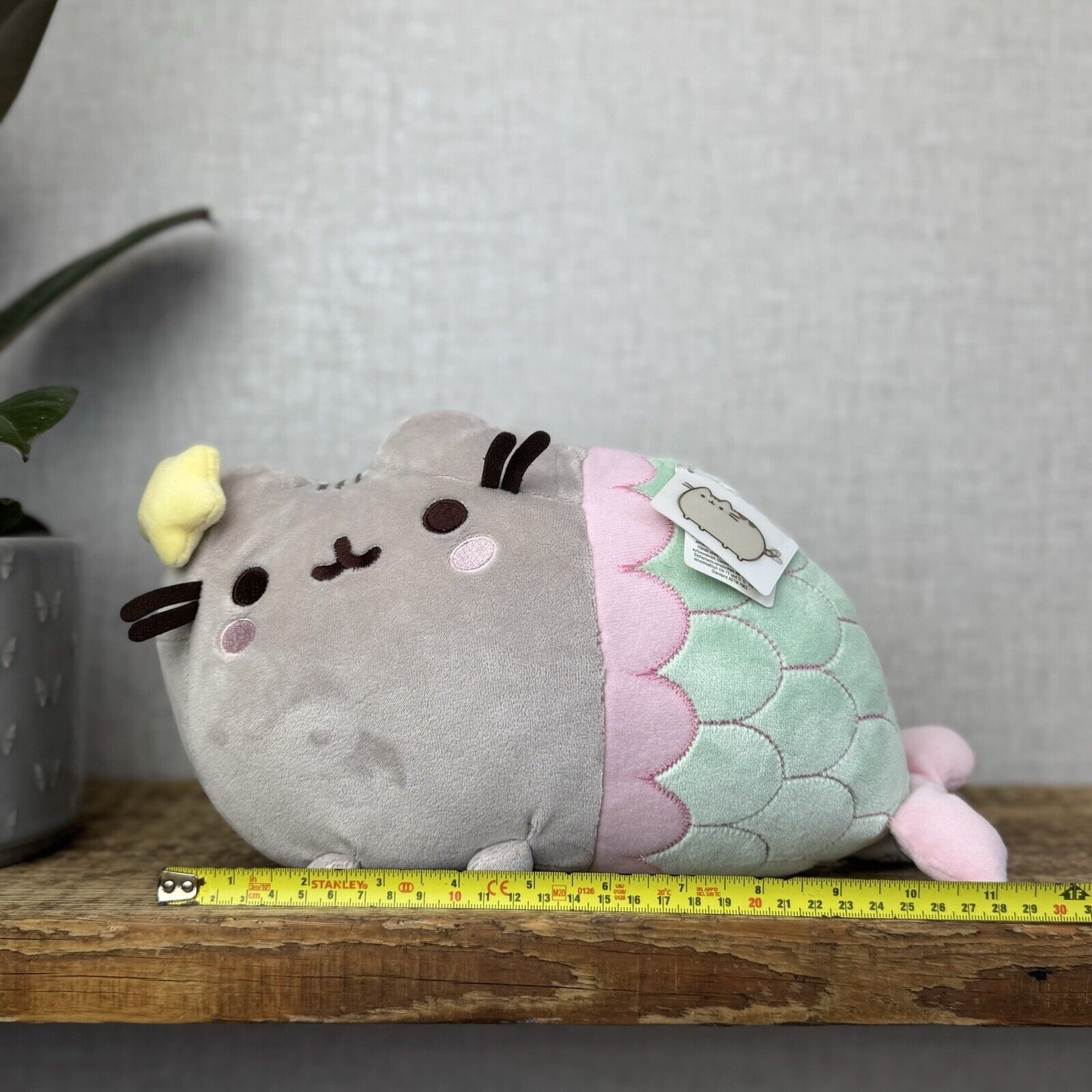 Pusheen Mermaid Merkitty - Gund Mermaid Cat Soft Toy Cushion Plush Medium 12"