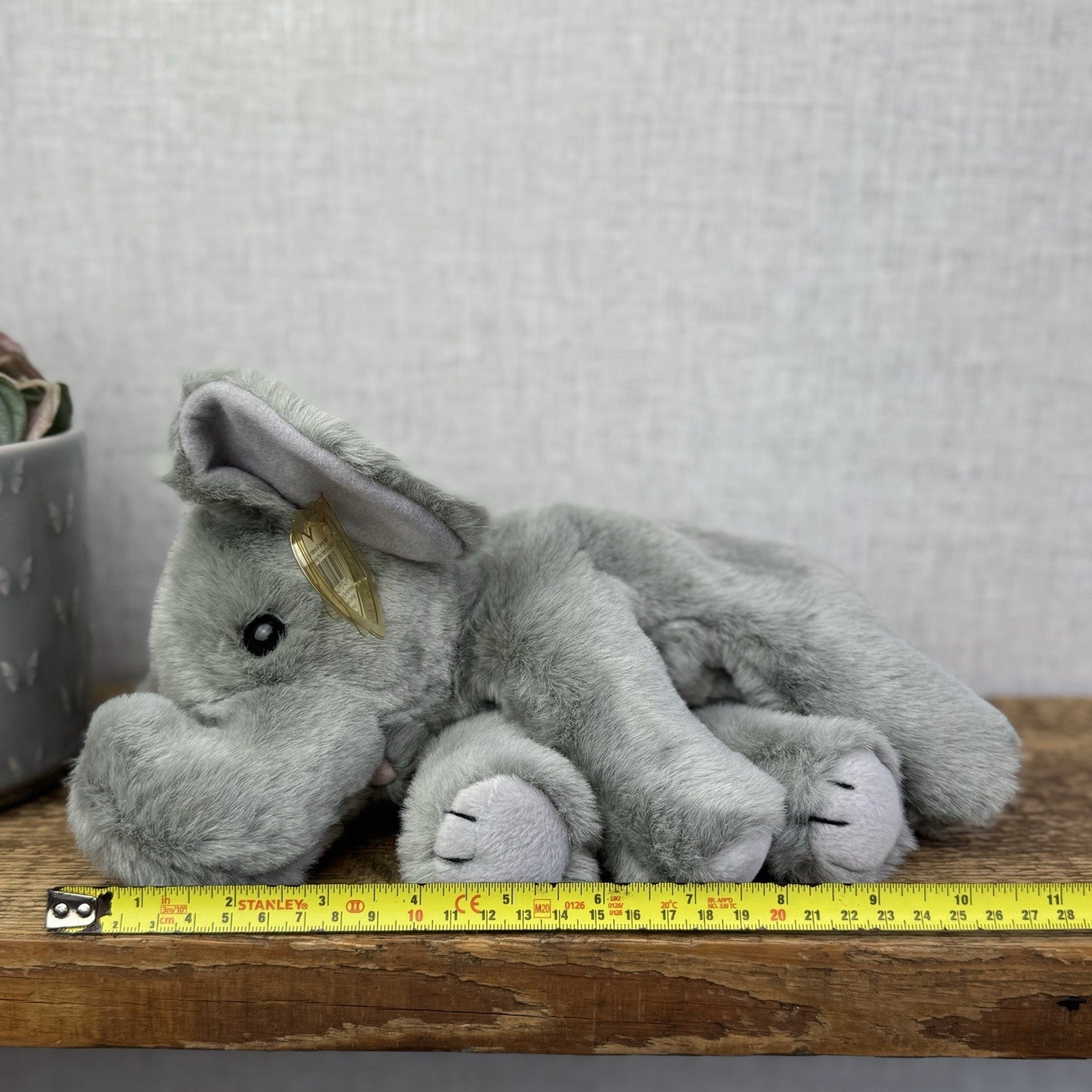 TY Classic Beanie Buddies Spout - Grey Beanbag Plush Elephant Grey 1997