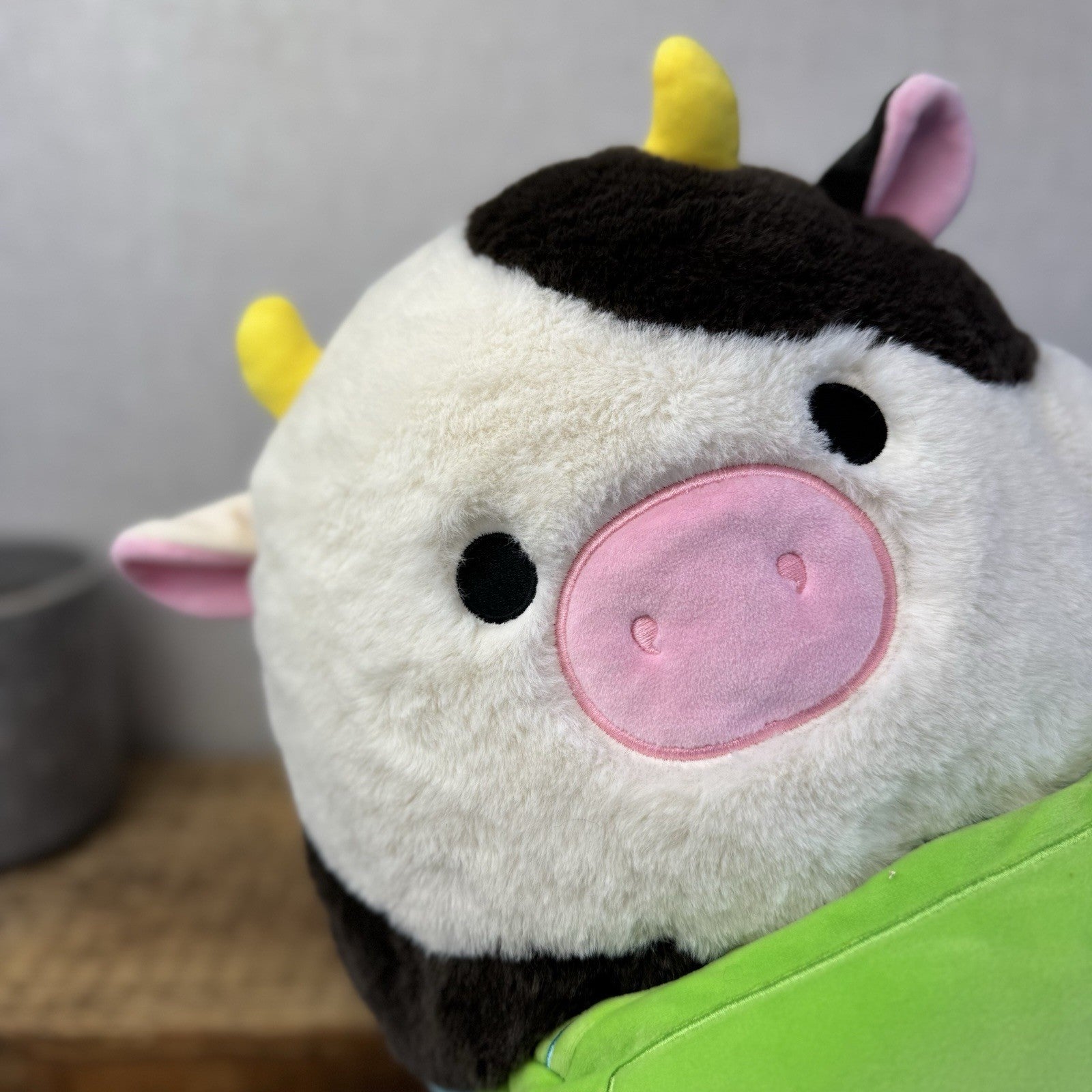 Squishmallow Fuzz-A-Mallow Connor The Cow Large 13"