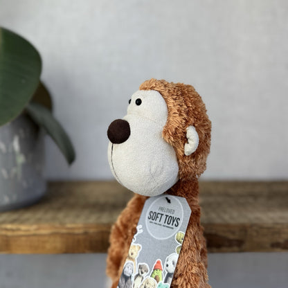 Jellycat Doolally Monkey Chimp Vintage Fluffy Orange Monkey Beanie Plush