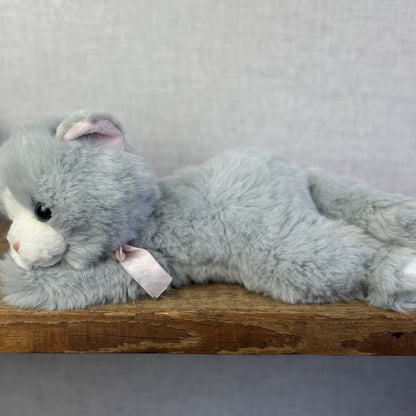 Chosen International Floppy Grey  Beanie Kitten - Vintage Grey Kitten ESSA 12”