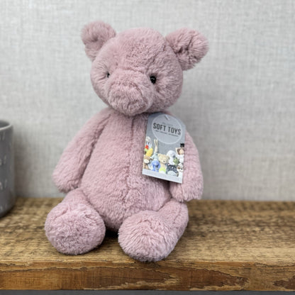 Jellycat Retired Puffles Piglet - Super Soft Pink Pig Beanie Retired 12"