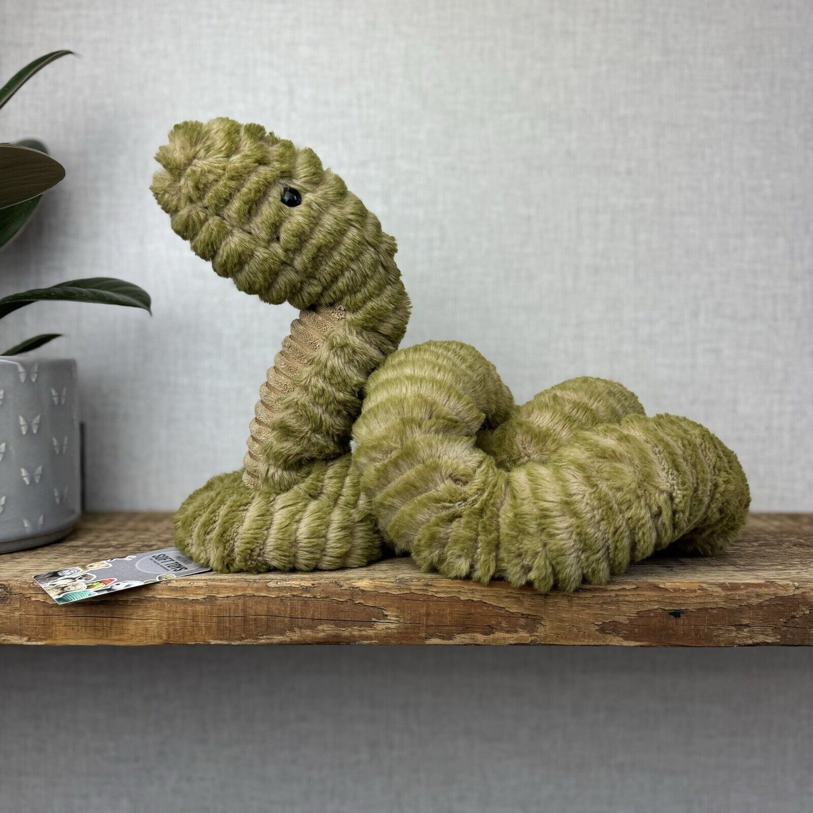 Jellycat Large Slither Snake - Large Green Striped Snake Beanie Plush 180cm
