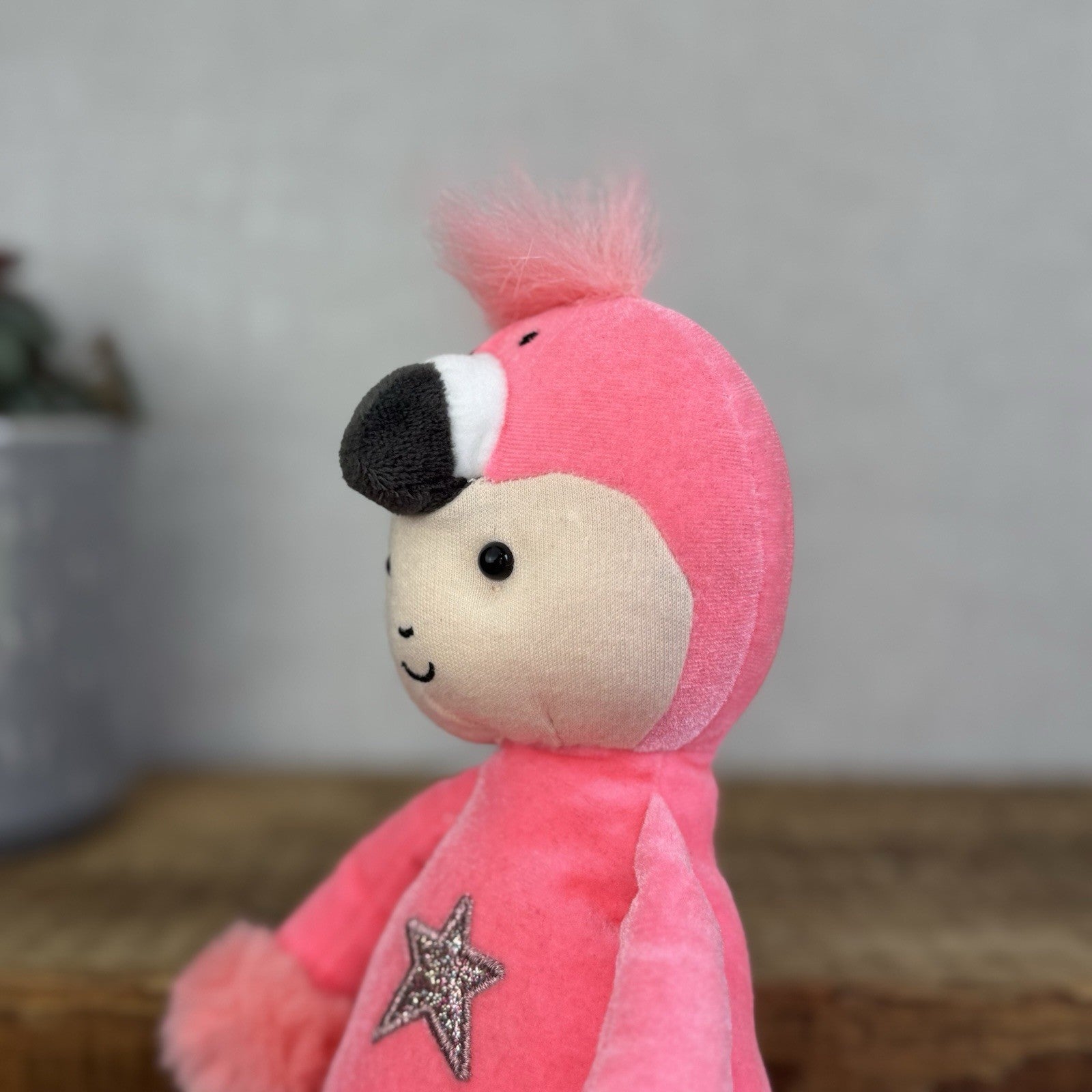 Jellycat Pink Perky Flamingo Flapper Doll Soft Plush Toy Ragdoll 12"