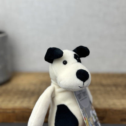 Jellycat My First Puppy Bashful - Small Velour Cream/Black Dog Retired 8" (#2)