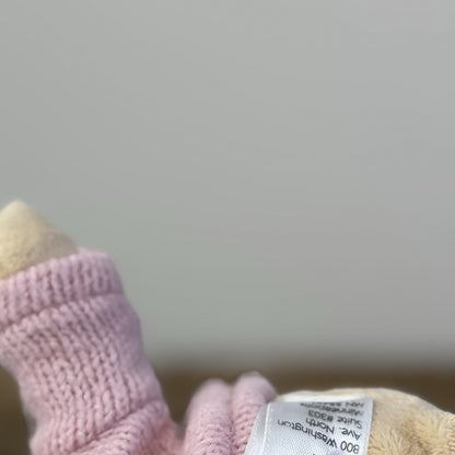 Jellycat Toastie Bunny - Small Bunny In Pink Jumper (Partial Fabric Tag)