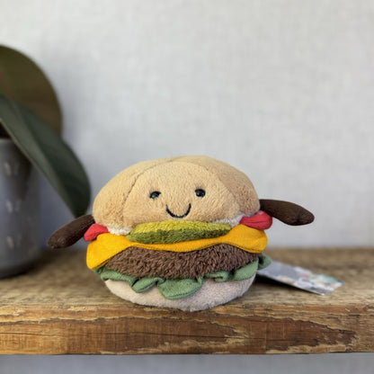 Jellycat Amuseable Burger Plush Soft Toy Food - Burger Beanie Plush Toy (#2)