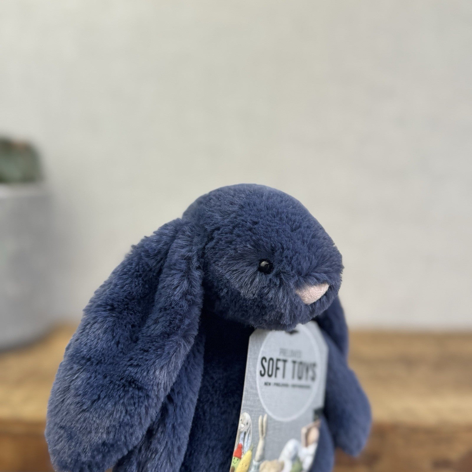 Jellycat Small Navy Bashful Bunny Rabbit - Small Navy Blue Bunny Rabbit Retired 