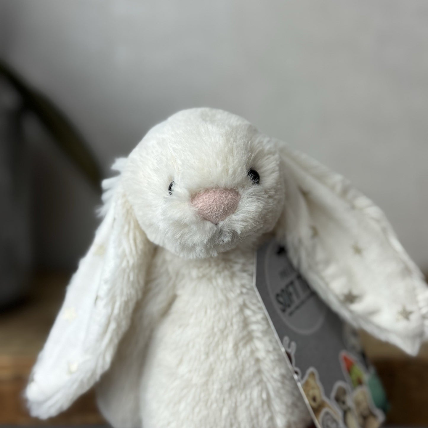 Jellycat Small Twinkle Bunny - Cream Rabbit With Star Ears - Small Cream 8”