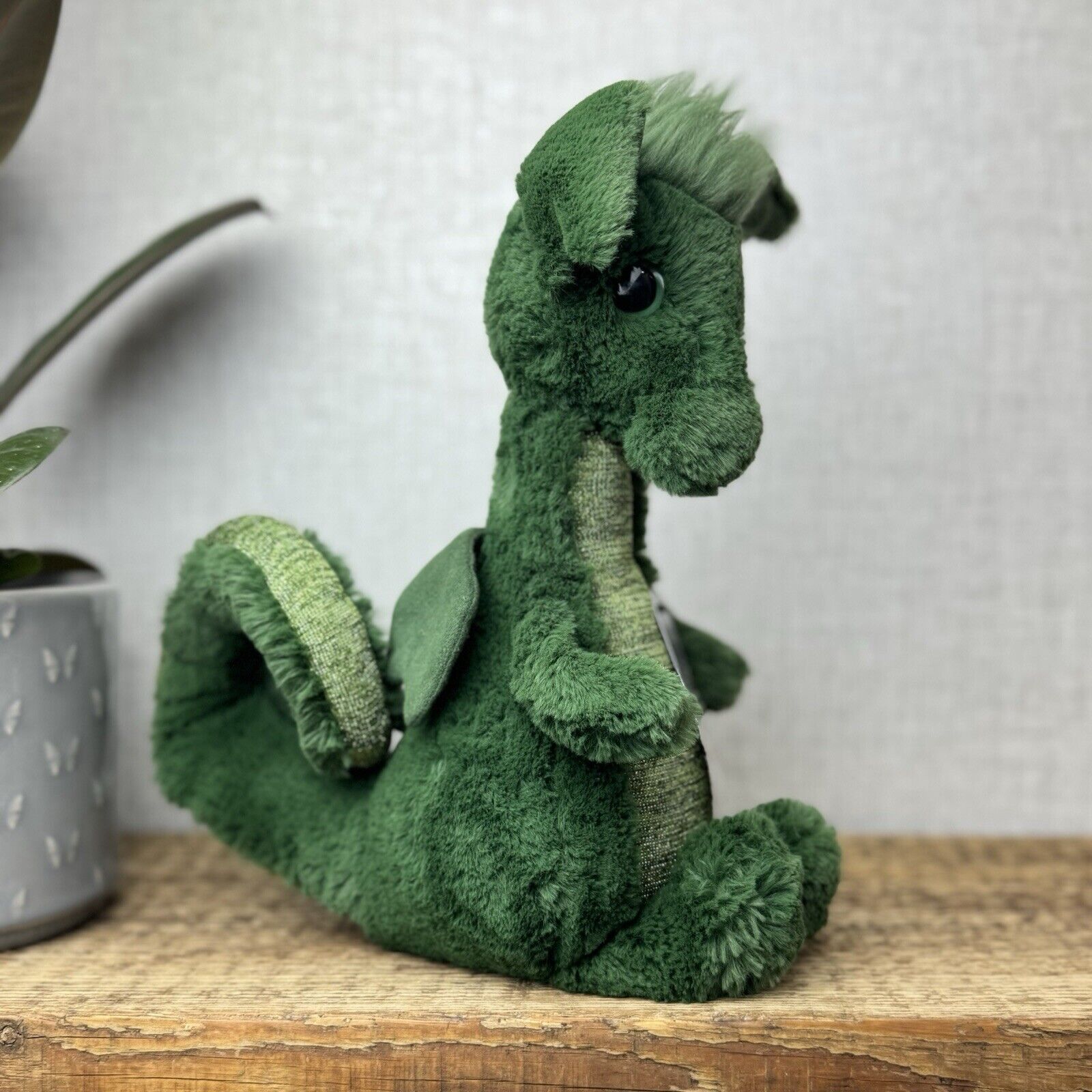 Jellycat Sparks Dragon - Green & Sparkly Standing Dragon Plush Retired Soft Toy