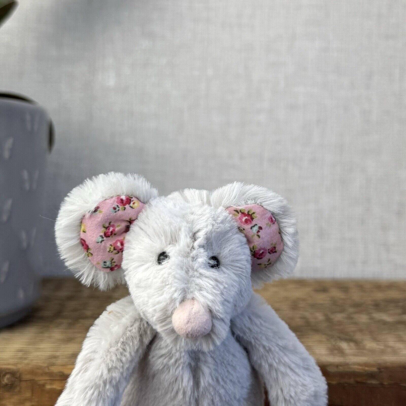 Jellycat Tiny Bashful Baby Blossom Mouse - Tiny Mouse Floral Ears Collectible 5"