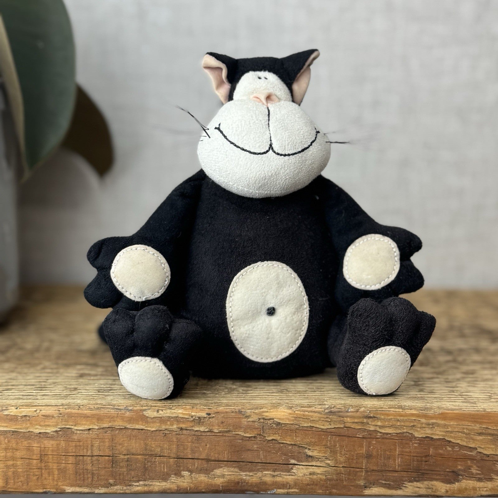 Jellycat Small Bumble Cat - Small Suede Black Cat  Retired Rare Vintage Mini 6”