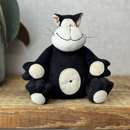Jellycat Small Bumble Cat - Small Suede Black Cat  Retired Rare Vintage Mini 6”