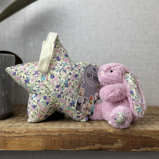 Jellycat Blossom Bunny Musical Pull - Lullaby Mobile Baby Music - Tulip Pink Toy