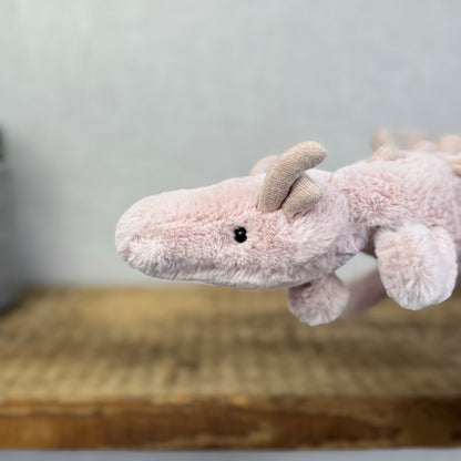 Jellycat Little Rose Dragon - Pink Dragon Soft Toy Dragon Small Retired 12" (#2)