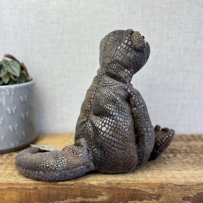 Jellycat Kenny Komodo Dragon - Grey Lizard Retired Medium Brown/grey NWOT 12"