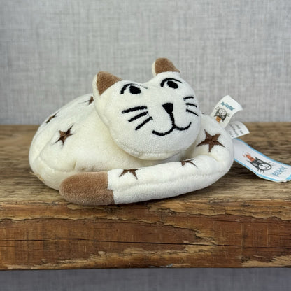 Jellycat Natural Nap - Retired 1998 Cream Cat Stars/moons Vintage With Tags 4”