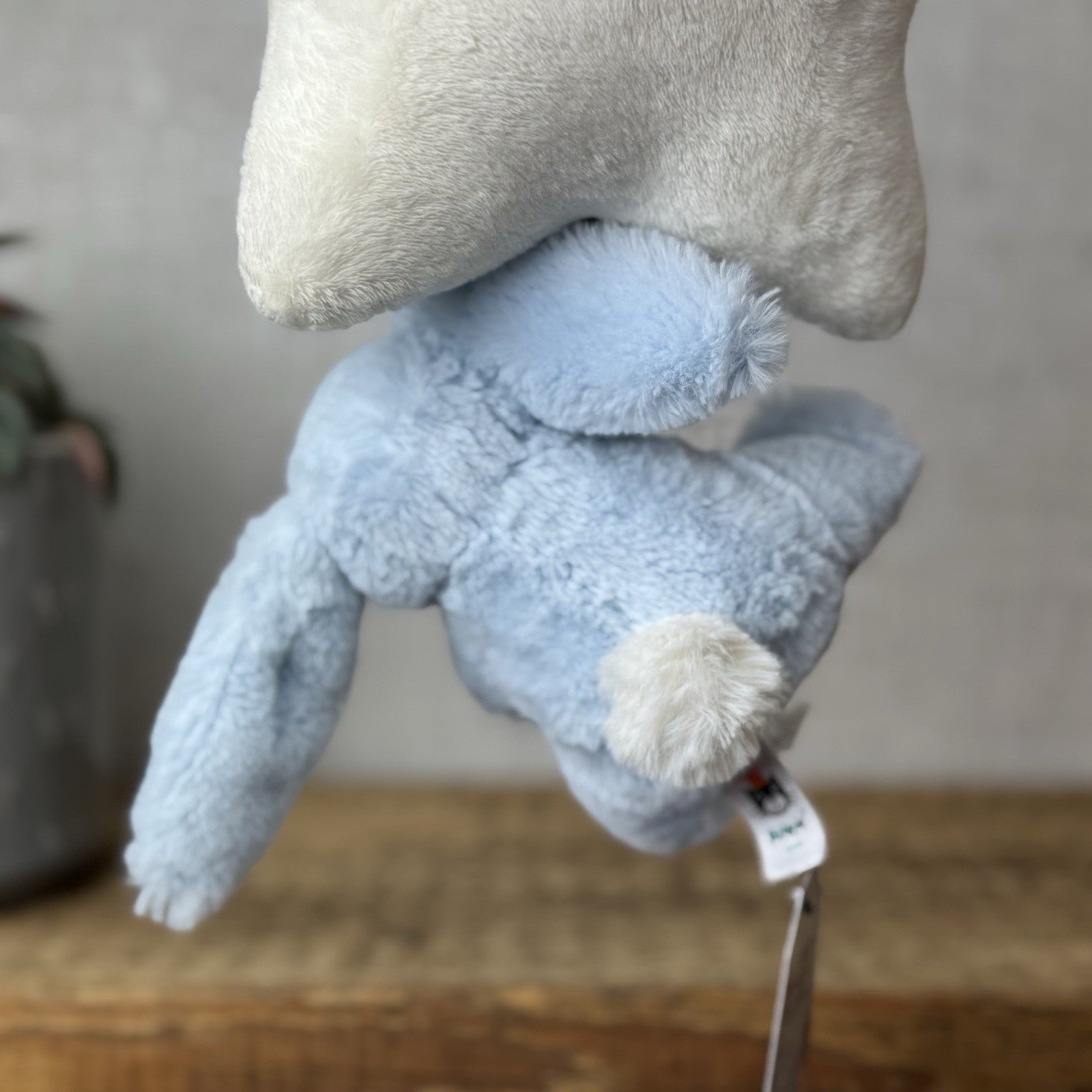 Jellycat Blue Bunny Musical Pull - Lullaby Mobile Baby Music Baby Blue Soother