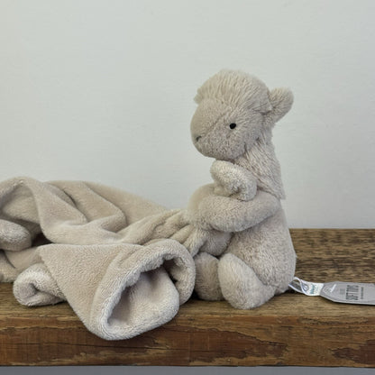 Jellycat Bashful Llama Comforter Soother Lovey Blankie Soft Toy US Exclusive
