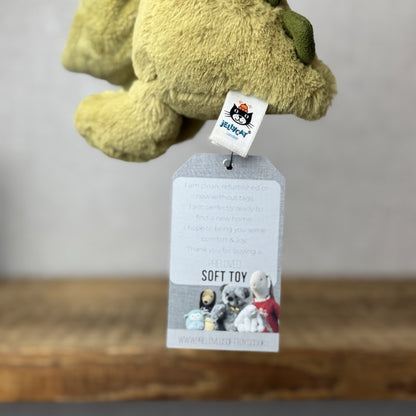 Jellycat Green Bashful Dinosaur Blanket - Colder Blanket Soft Soother Retired