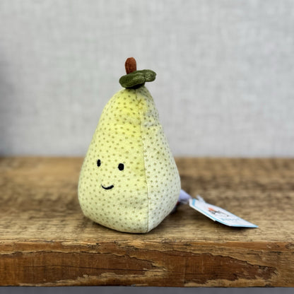 Jellycat Fabulous Fruit Pear -New Small Pear Play Food - Pear Plush Soft Toy 5" 