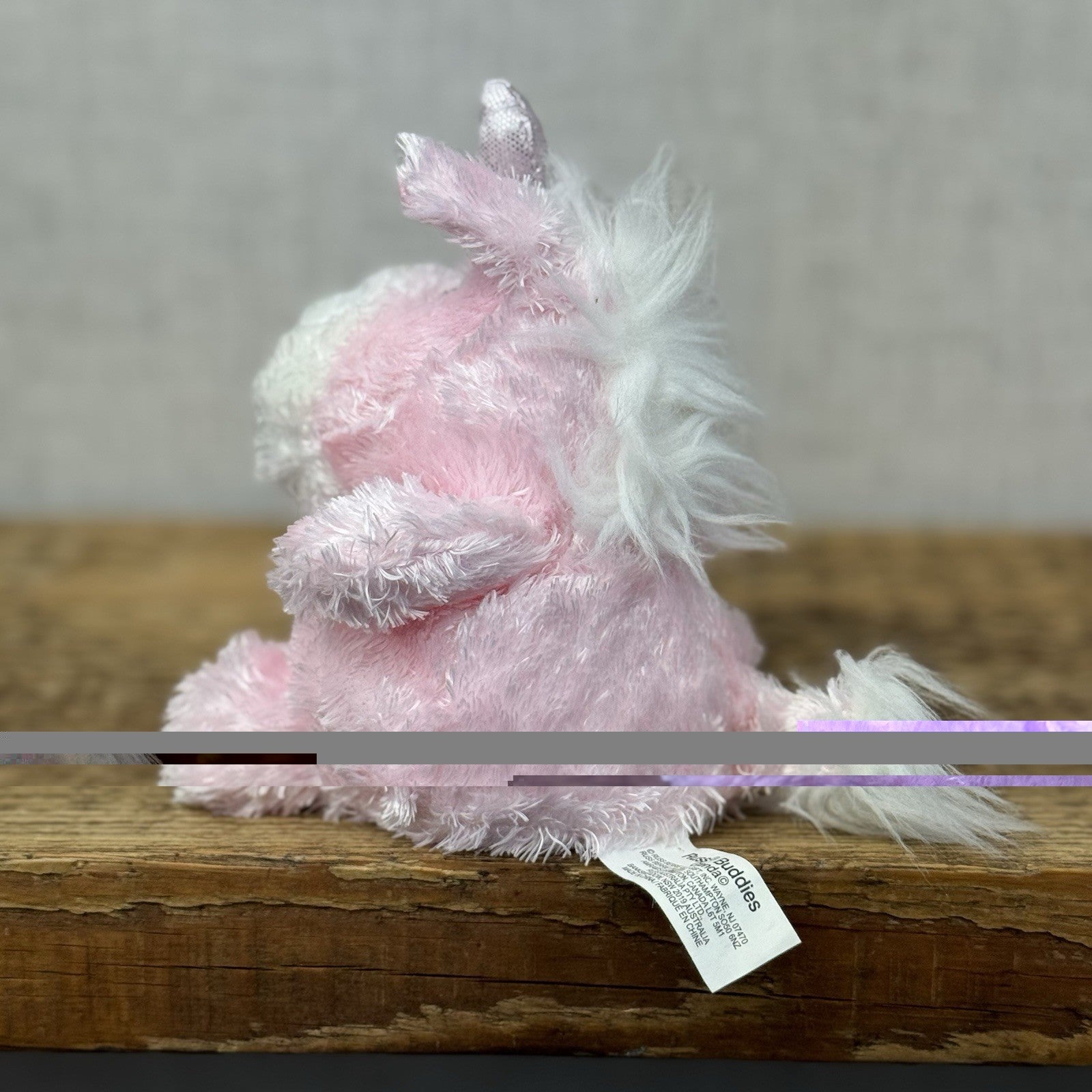 Russ Berrie Luvvies - Glenda Unicorn Beanie - Pudding Unicorn Soft Toy Tiny 4”
