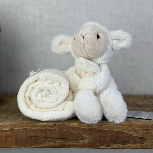 Jellycat Bashful Lamb Soother - Sheep Comfort Blanket Cream Unisex NWOT 