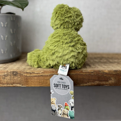 Jellycat Small Fuddlewuddle Frog - Small Green Textured Frog Beanie Retired 6”