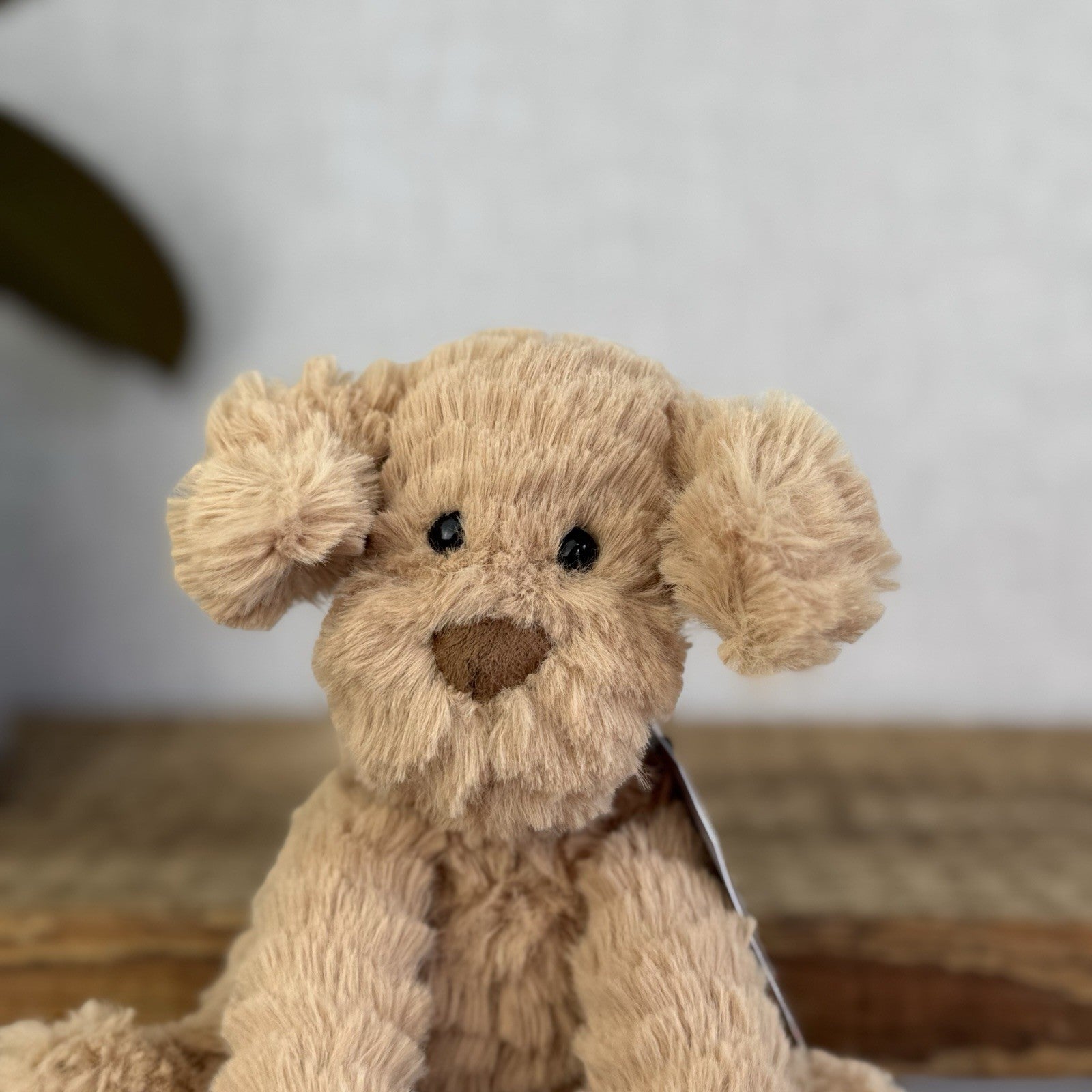 Jellycat Small Fuddlewuddle Puppy - Small Sitting Textured Honey Dog Retired 6"