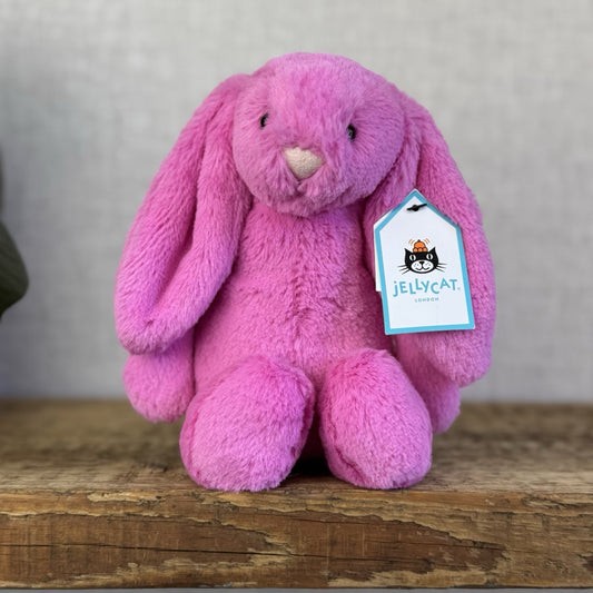 Jellycat Small Bashful Hot Pink Bunny - Bright Pink Rabbit New With Tags Soft 8”