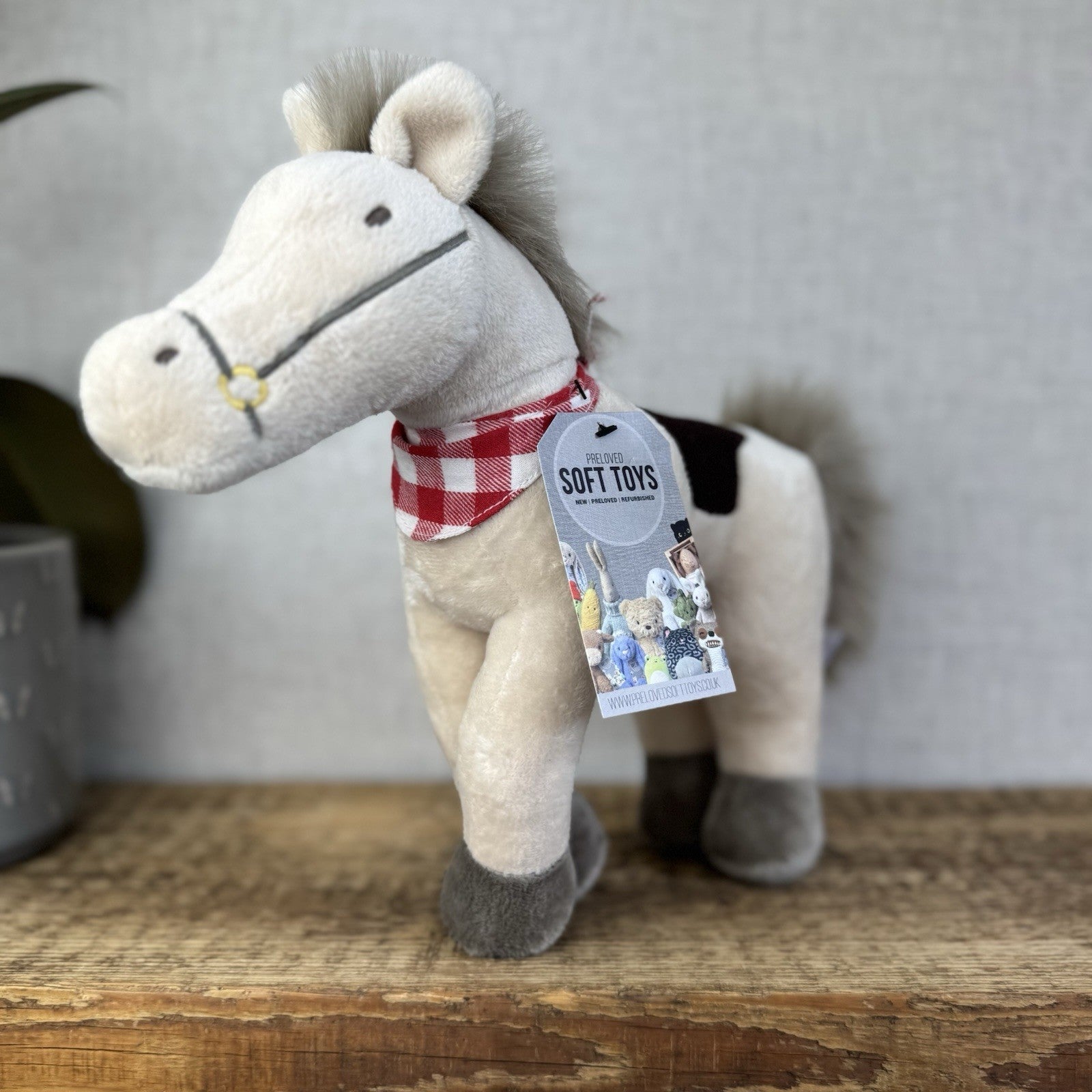 The Little White Company Horse Soft Toy - The Wild West Horse Pony Plush 12”