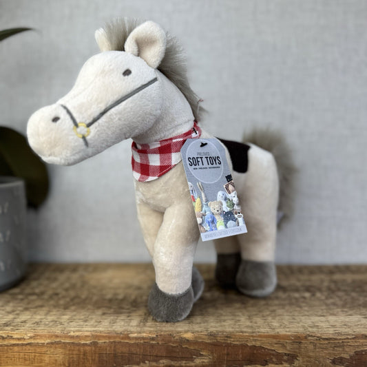 The Little White Company Horse Soft Toy - The Wild West Horse Pony Plush 12”