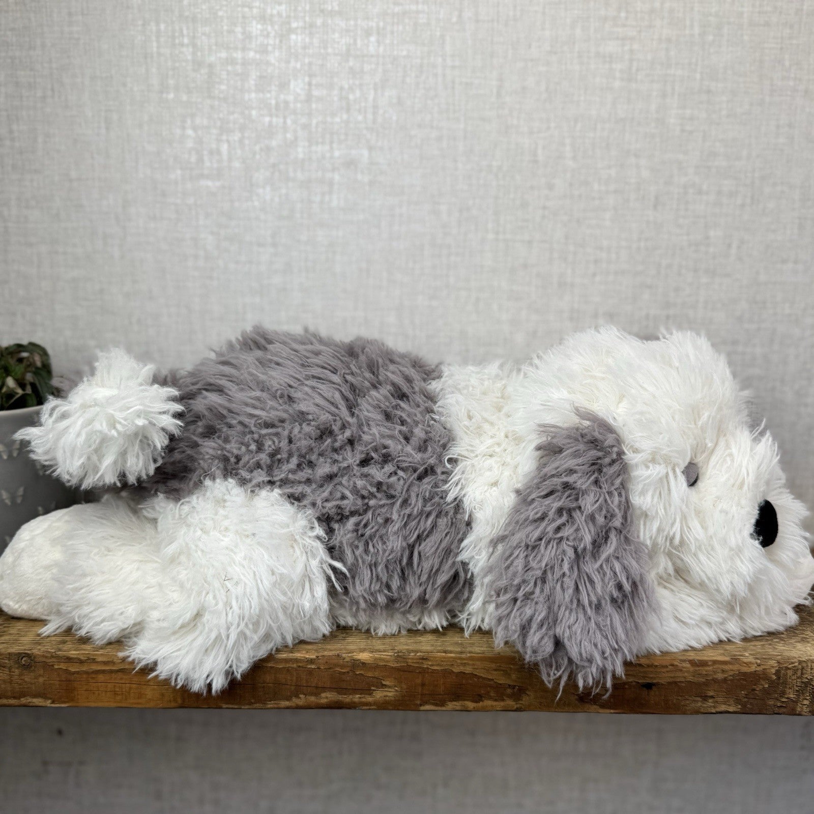 Jellycat Floofie Sheepdog - Large Shaggy Sheepdog Soft Toy Beanie Plush 19"