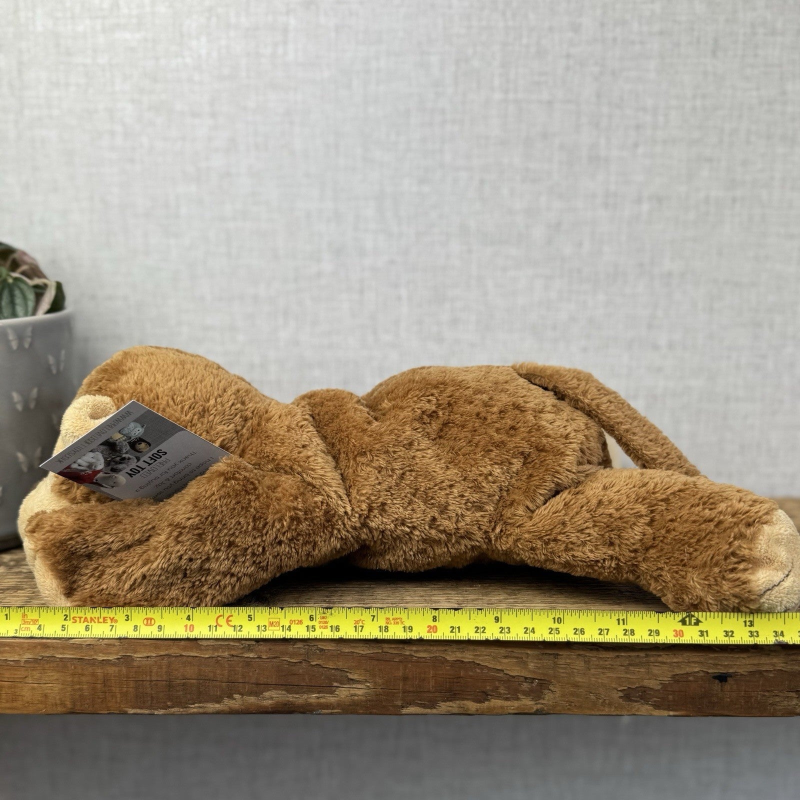 Marks & Spencers Large Plush Soft Toy Vintage Monkey Beanie M&S 8339249
