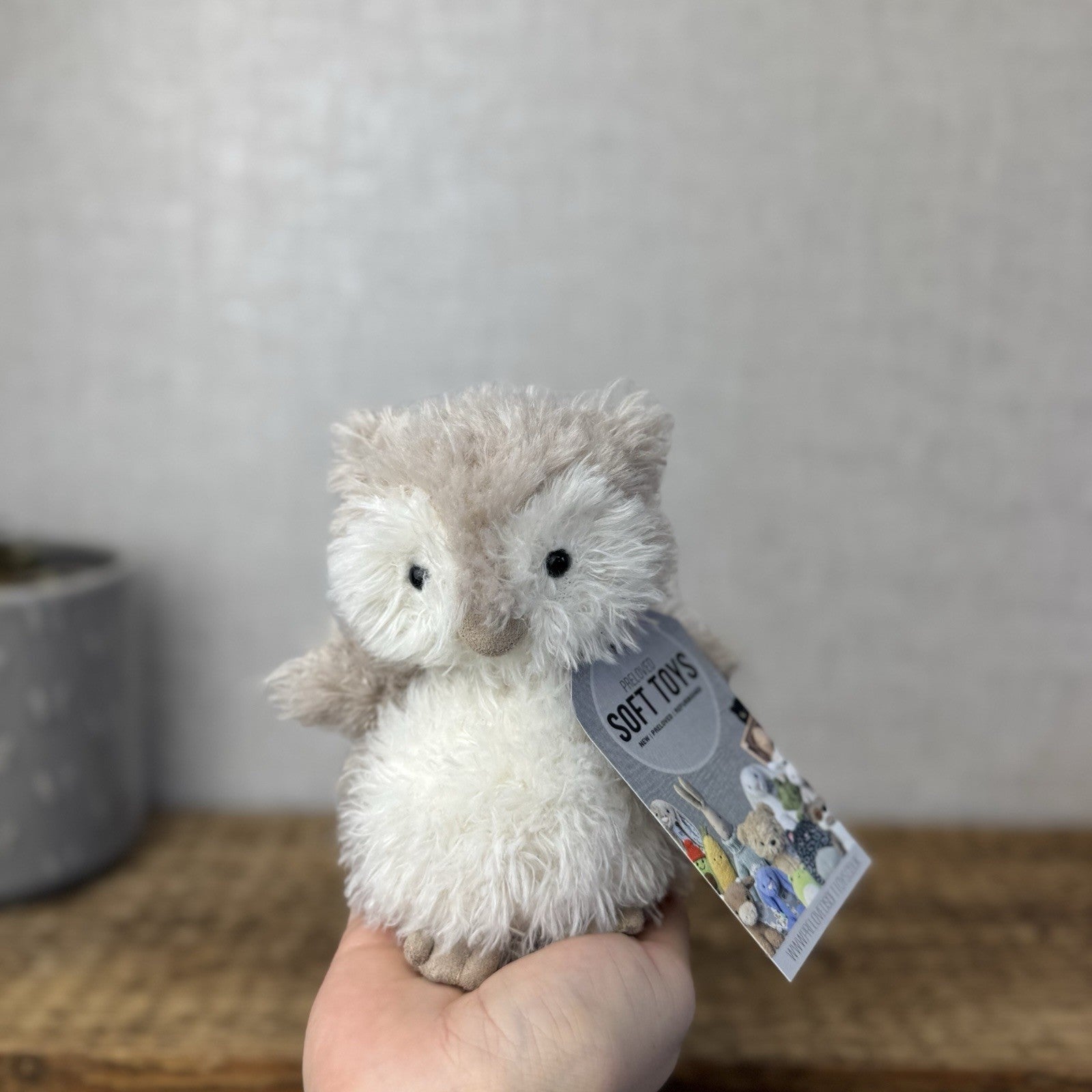 Jellycat Really Little Owl - Tiny Owl Jellycat Soft Toy Beanie Tiny Plush 6"