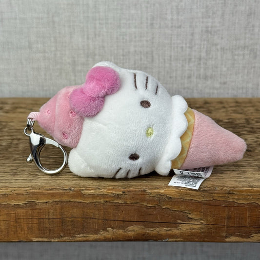 Gund Sanrio Hello Kitty And Friends Keyring Plush - Hello Kitty Ice Cream White