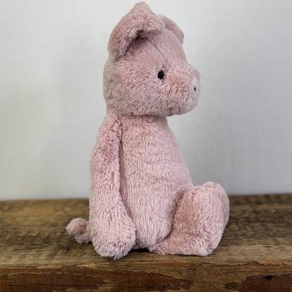 Jellycat Medium Bashful Piglet - Pink Medium Bashful Pig Soft Toy Retired 12"