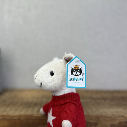 Jellycat Merry Mouse With Jumper - Christmas Soft Toy Retired New With Tags 8"