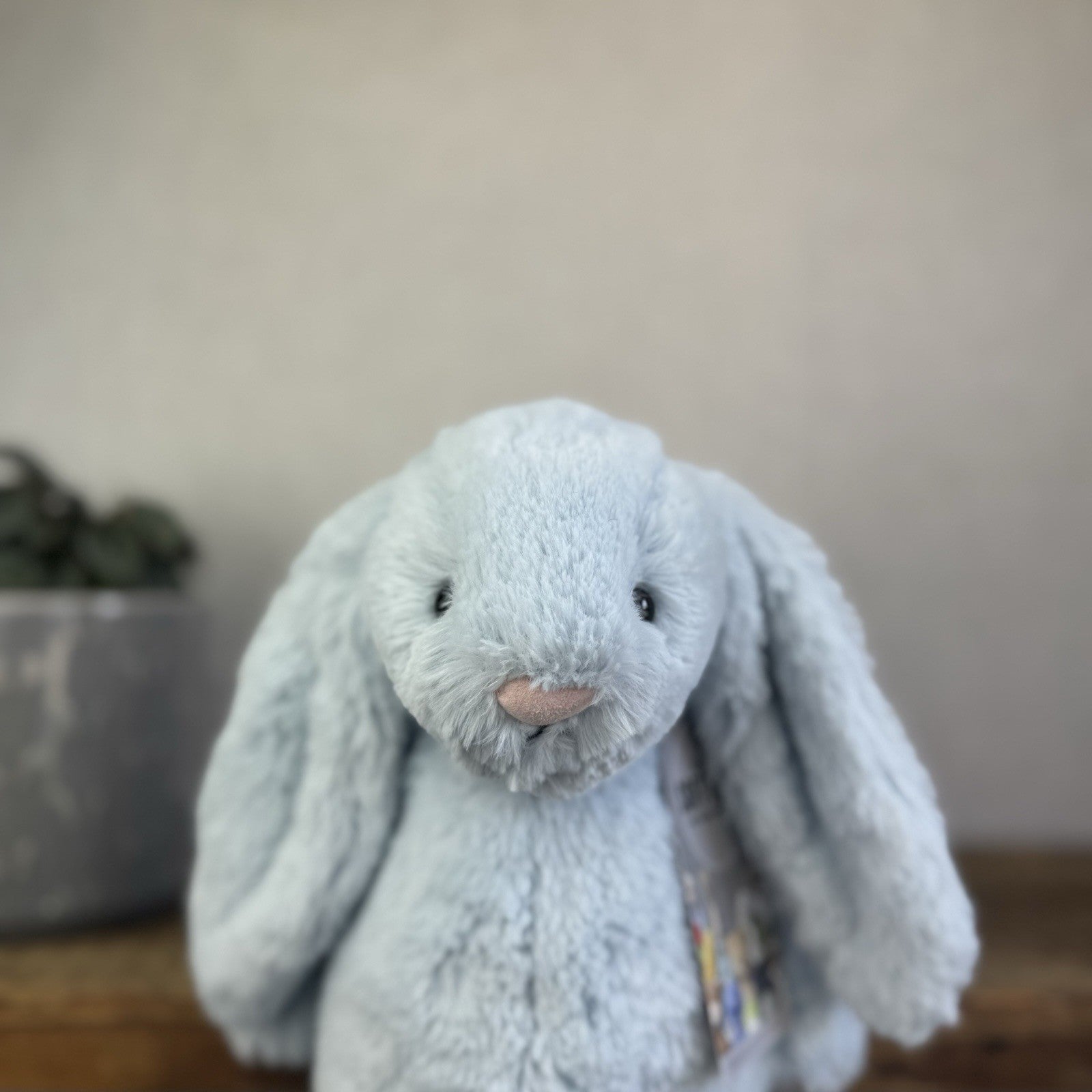 Jellycat Medium Bashful Blue Bunny - Baby Blue Rabbit Beanie Medium 12" (#2)