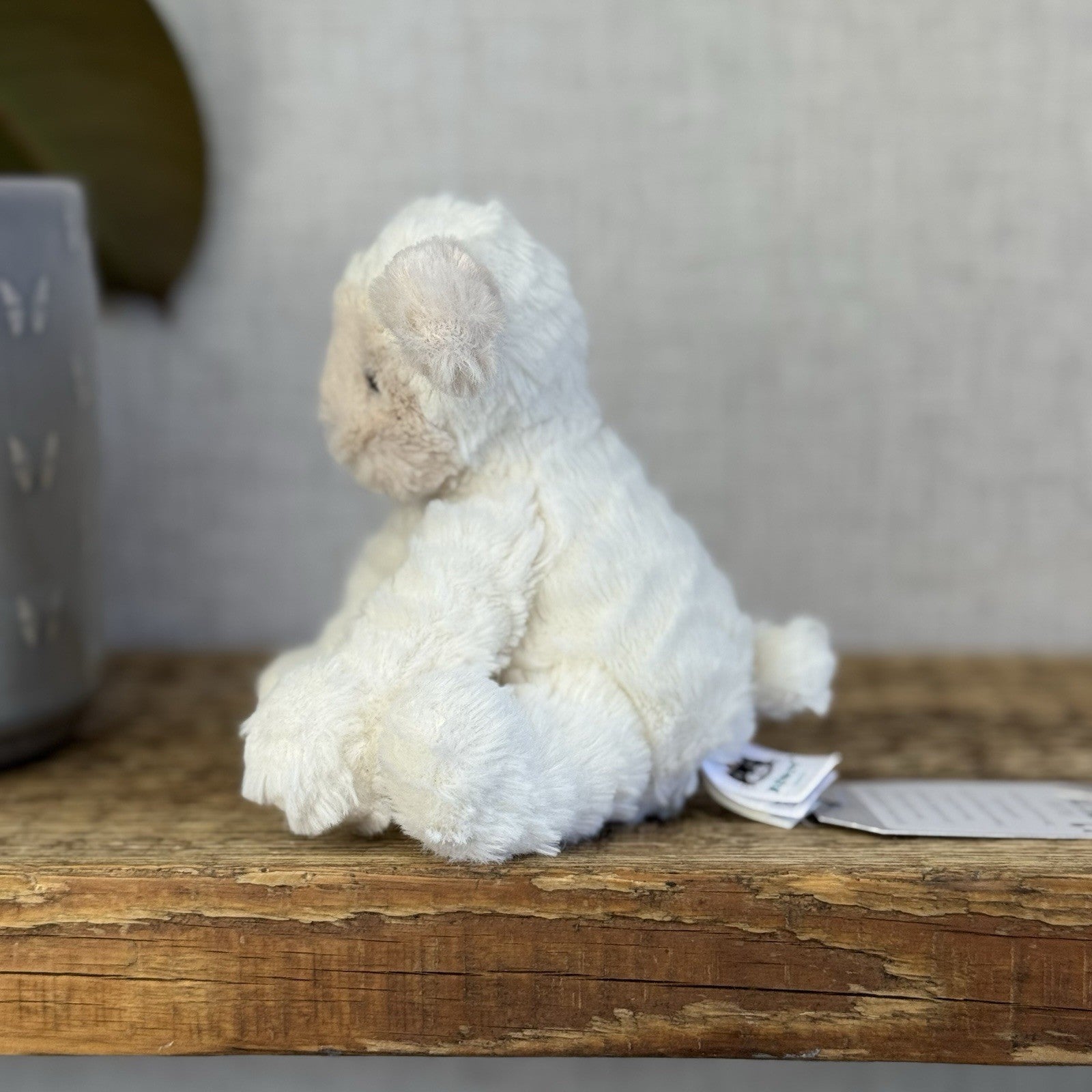 Jellycat Tiny Baby Fuddlewuddle Lamb - Baby Pocket Pal Beanie White Lamb 4” (#2)