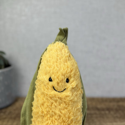 Jellycat Amuseable Corn On The Cob - Corn Cob With Legs Medium Retired Plush 12"