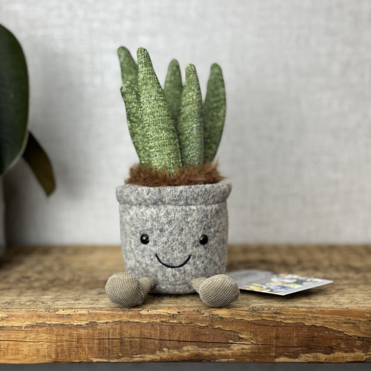 Jellycat Silly Succulent Aloe - Aloe Plant Soft Toy Amuseable Beanie Small 6”