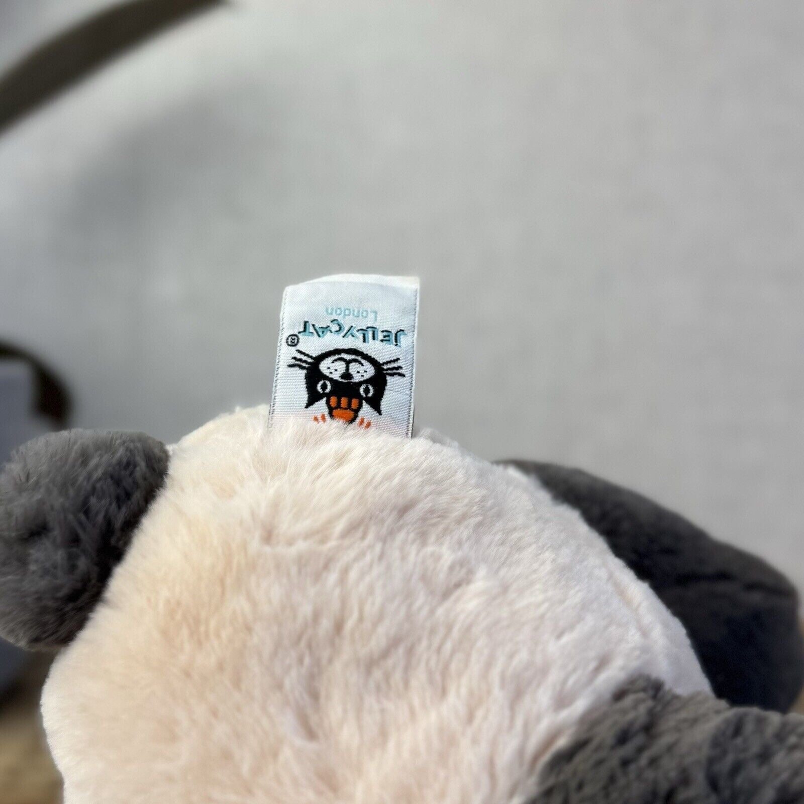 Jellycat Medium Puffles Panda - Super Soft Sitting Cream & Black Panda 13"